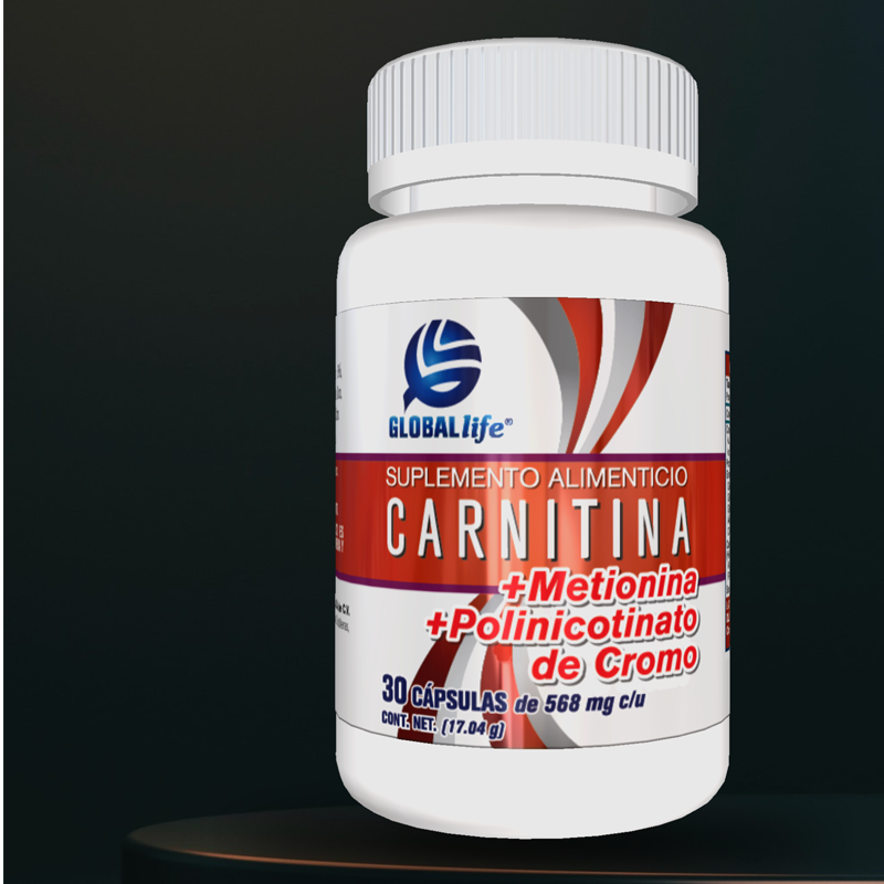 CARNITINA +Metionina +Polinicotinato de Cromo
